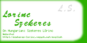 lorinc szekeres business card