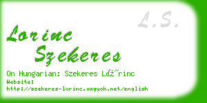 lorinc szekeres business card